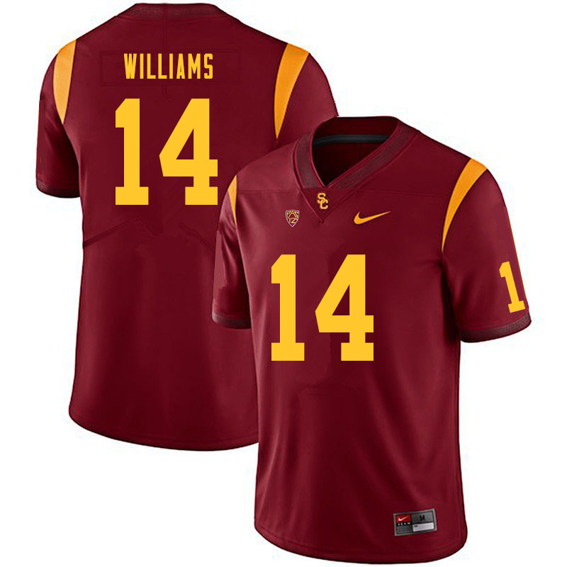 Men #14 Jayden Williams USC Trojans College Football Jerseys Sale-Cardinal - Click Image to Close